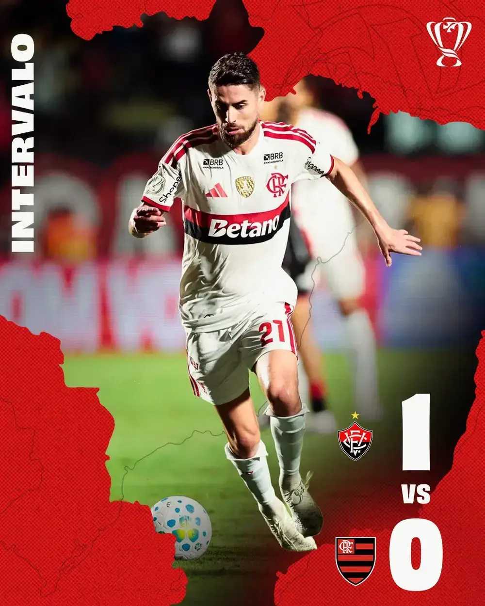 Vitória vence Flamengo por 2 a 0 e avança na Copa do Brasil