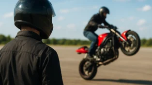 Quem faz a coordenação de stunts de moto?
