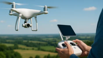 Como usam drones para gravar planos aéreos?