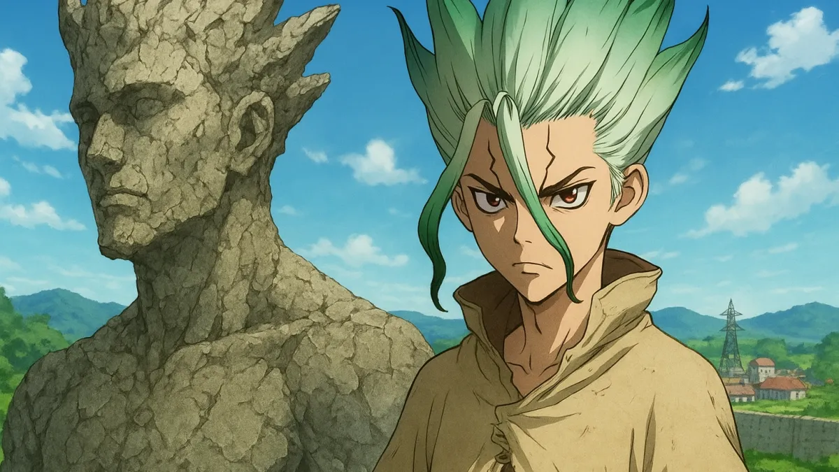 Dr Stone Filme anime ciência Senku petrificação humanidade reconstrução