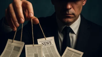 Filmes sobre grupos secretos controlando notícias e narrativas