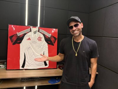 Projeto social rifa camisa autografada do Flamengo
